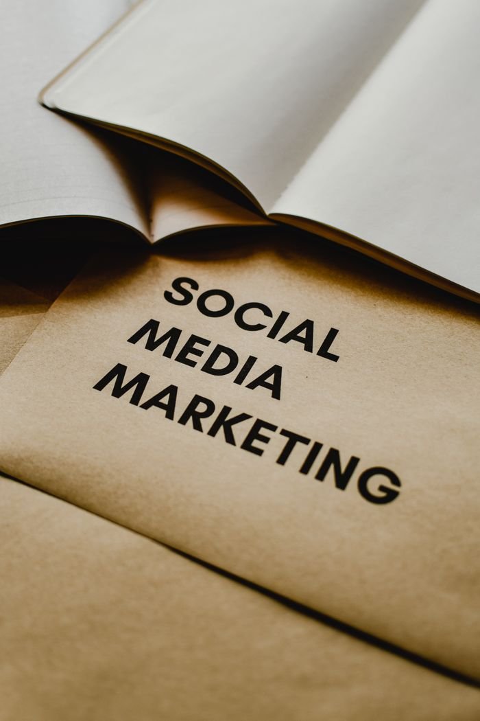 Our Services Close-up of brown envelopes with 'Social Media Marketing' text, ideal for startup themes.